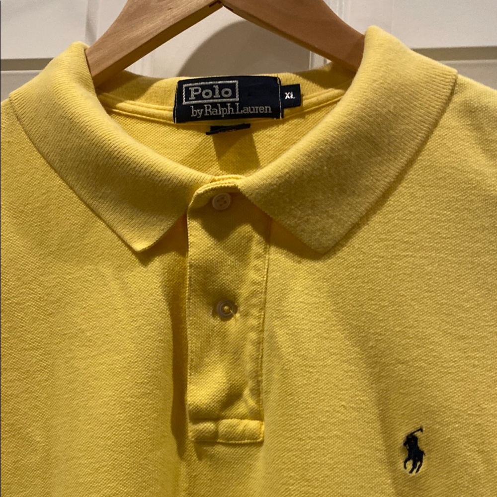 Polo Ralph Lauren Classic-Fit Cotton Polo Shirt Yellow Polo Shirt - Picture 12 of 14